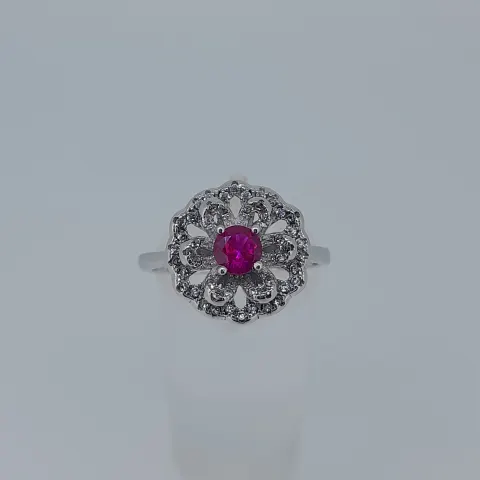 Silver Dress Ring Set With CZ Stones