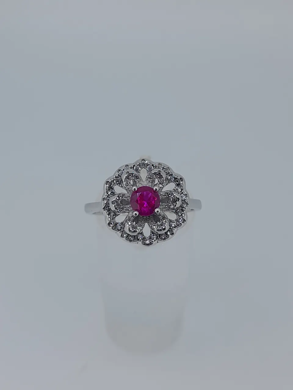 Silver Dress Ring Set With CZ Stones