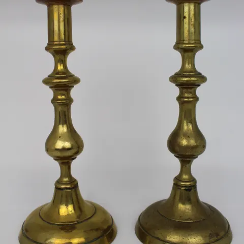 Pair of Georgian Brass Candlesticks