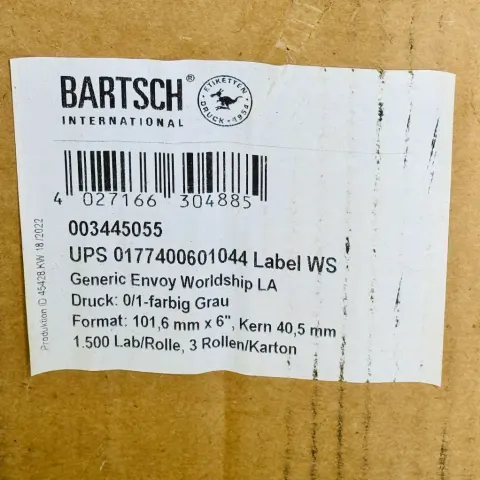 6  x Thermal Label Roll 1500 Labels Per Roll 6 x 4 Inch New Boxed