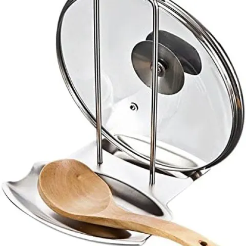 Stainless Steel Pot Lid/Spoon Rack RRP £14,99