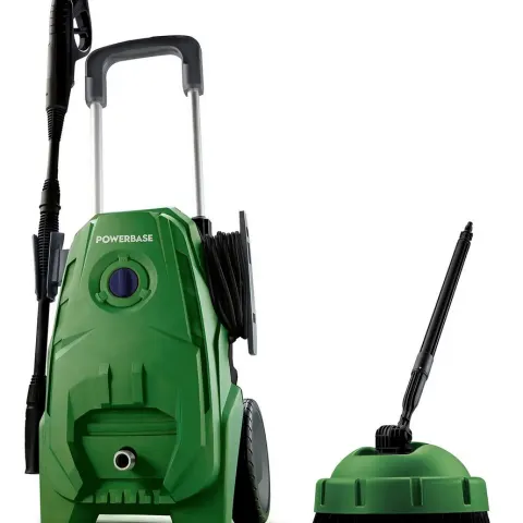 (170/Mez) RRP £79. Powerbase 1850W Electric Pressure Washer With Patio Cleaner. 130 Bar Maximum Wor