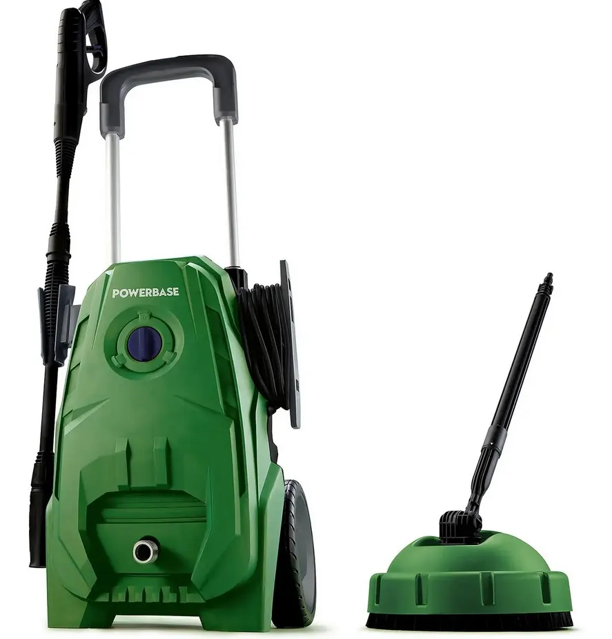 (170/Mez) RRP £79. Powerbase 1850W Electric Pressure Washer With Patio Cleaner. 130 Bar Maximum Wor