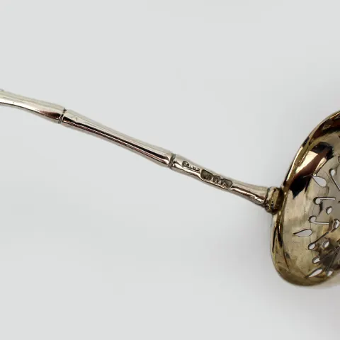 Late Victorian Solid Silver Sugar Sifter Spoon