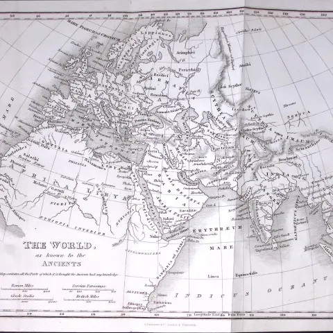 The Ancient World Detailed Antique 179-Year-Old Engraved Map-5-TR