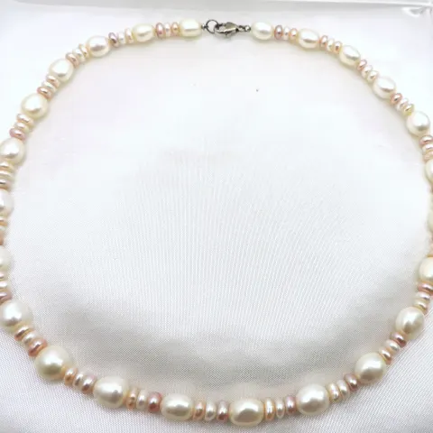 Cultured Pearl Necklace Silver Clasp New With Gift Box