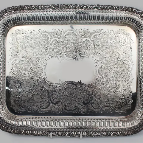 Quality Ornate Silver Plated Tray