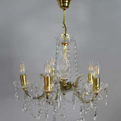 Decorative Five Light Crystal Chandelier
