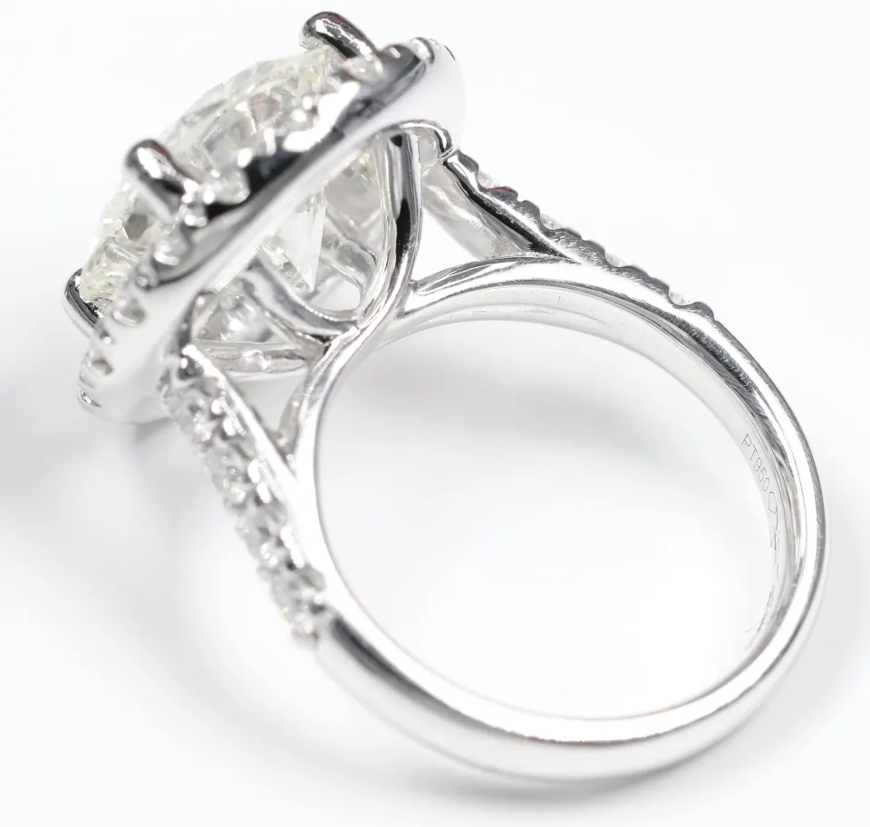 5.75 Carat Diamond Ring, Set In Platinum
