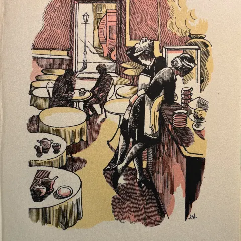 Vintage 1931 Original John Nash Lithograph Free UK Post. Matted