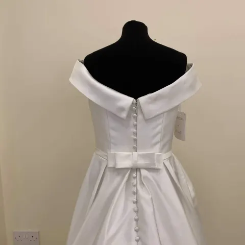 Designer Wedding dress size 12 ivory Mikado