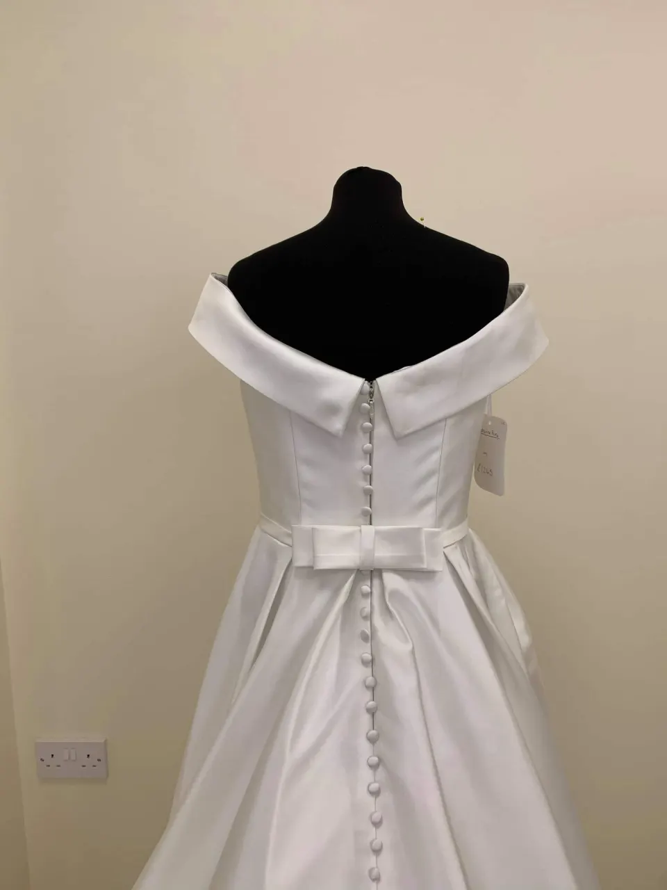 Designer Wedding dress size 12 ivory Mikado