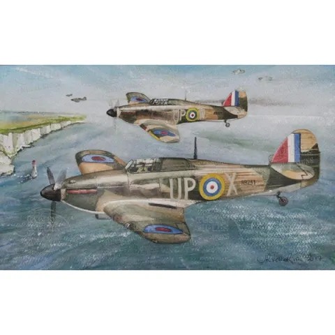 WW2 Hawker Hurricanes Coming Home  Extra Large Nostalgic Metal Wall Art