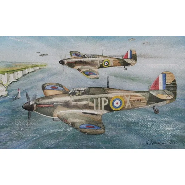 WW2 Hawker Hurricanes Coming Home  Extra Large Nostalgic Metal Wall Art