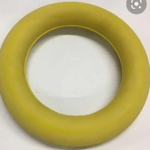 5 x Quoits Sponge Rubber Hoops in Yellow – Approx. 7” or 175mm
