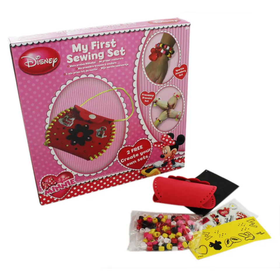 20 X Disney Minnie Mouse MY FIRST SEWING KIT / Make a Friendship Bracelet Jewellery