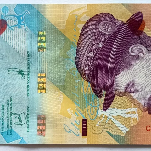 Banksy Banknote 100 Bolivariana with BanksyTag Dismaland 2015 (#0603)