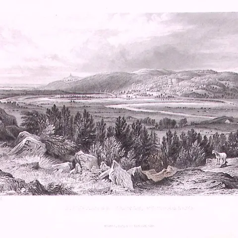 Muncaster Castle Cumbria Antique Steel Engraving-37-TR