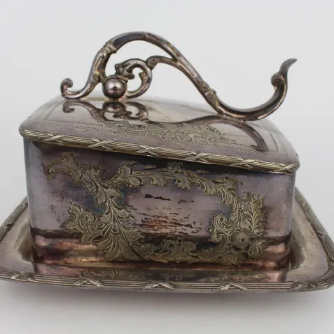 Antique Silver Plated Cheese Dish