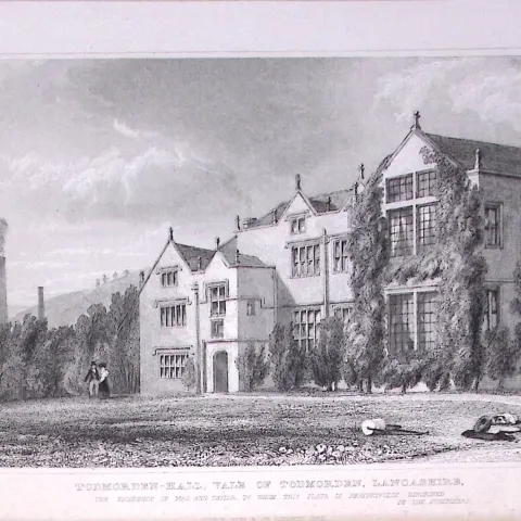 Todmorden Lancashire Antique 195 Years-Old Steel-Engraving-6