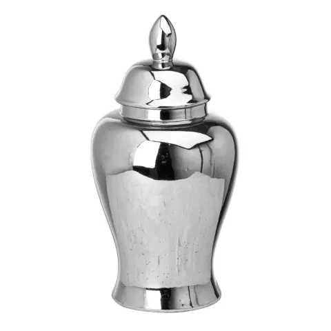 Large Chrome Ginger Jar