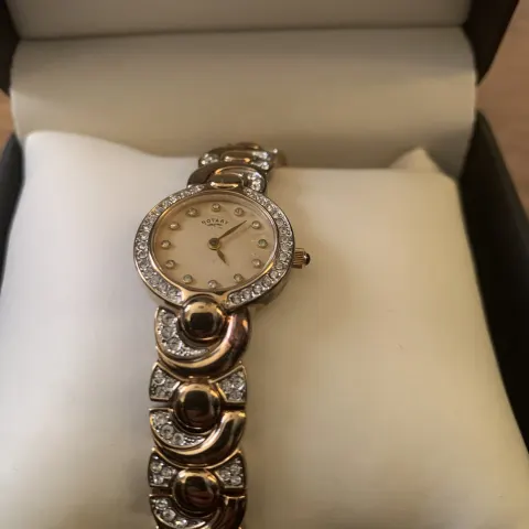 ROTARY women’s gold crystal watch