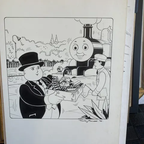 Thomas The Tank Engine & Friends Original Artwork, Signed By Timothy Marwood Full Page