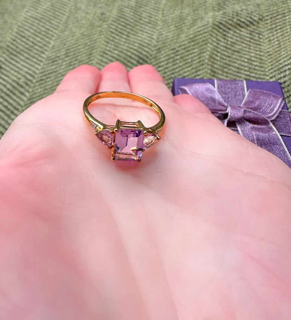 Amethyst & Diamond Ring