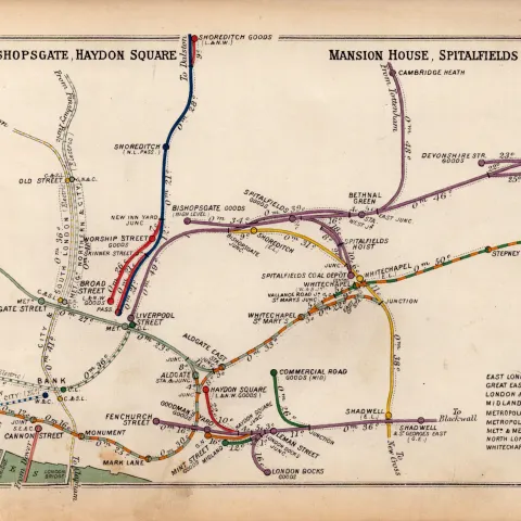 london Aldgate Bishopsgate Spitalfields & Whitechapel Antique Railway Diagram-45.