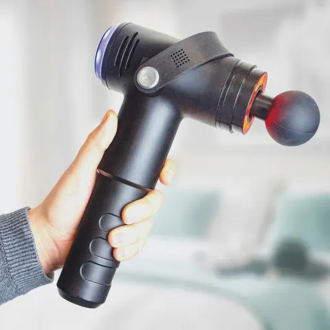 (139/6K) Lot RRP £195. 3x Cordless Hammer Massager With Heat Function. Rechargeable, 5 Interchangea