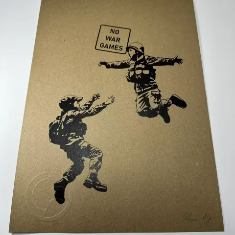 Chris Boyle (b 1972) 'No War Games' Urban Art print Signed Stamped A/P 4/10 COA, 2024