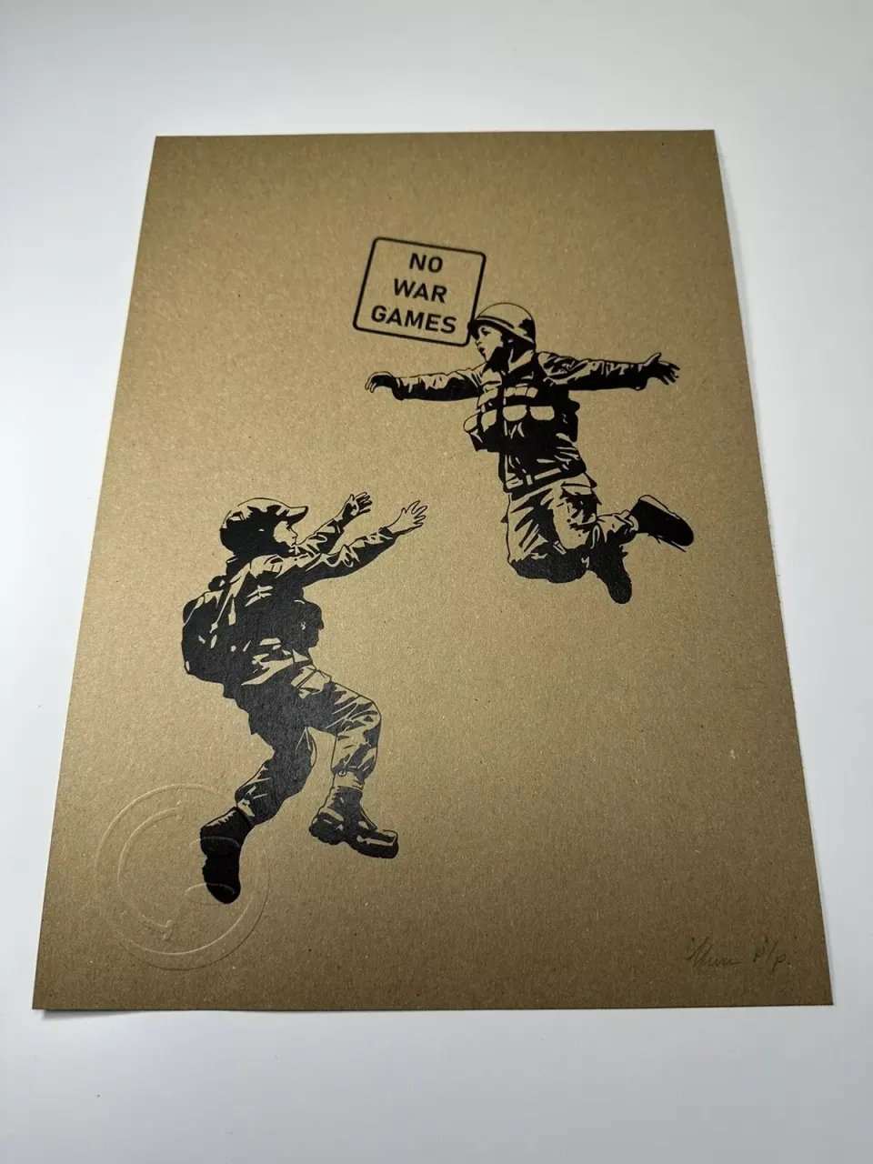 Chris Boyle (b 1972) 'No War Games' Urban Art print Signed Stamped A/P 4/10 COA, 2024