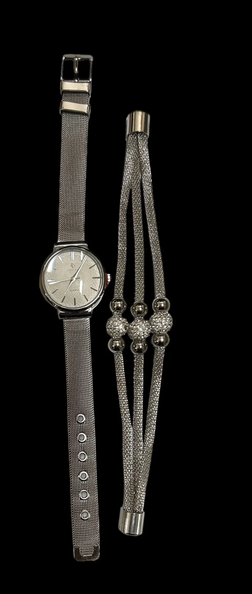 8 x Crystal Blue Ladies Watch And Bracelet Set