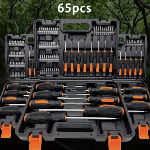 65-Piece Precision Screwdriver Set Chrome Vanadium Steel Magnetic Screwdriver Tool Kit with Storage
