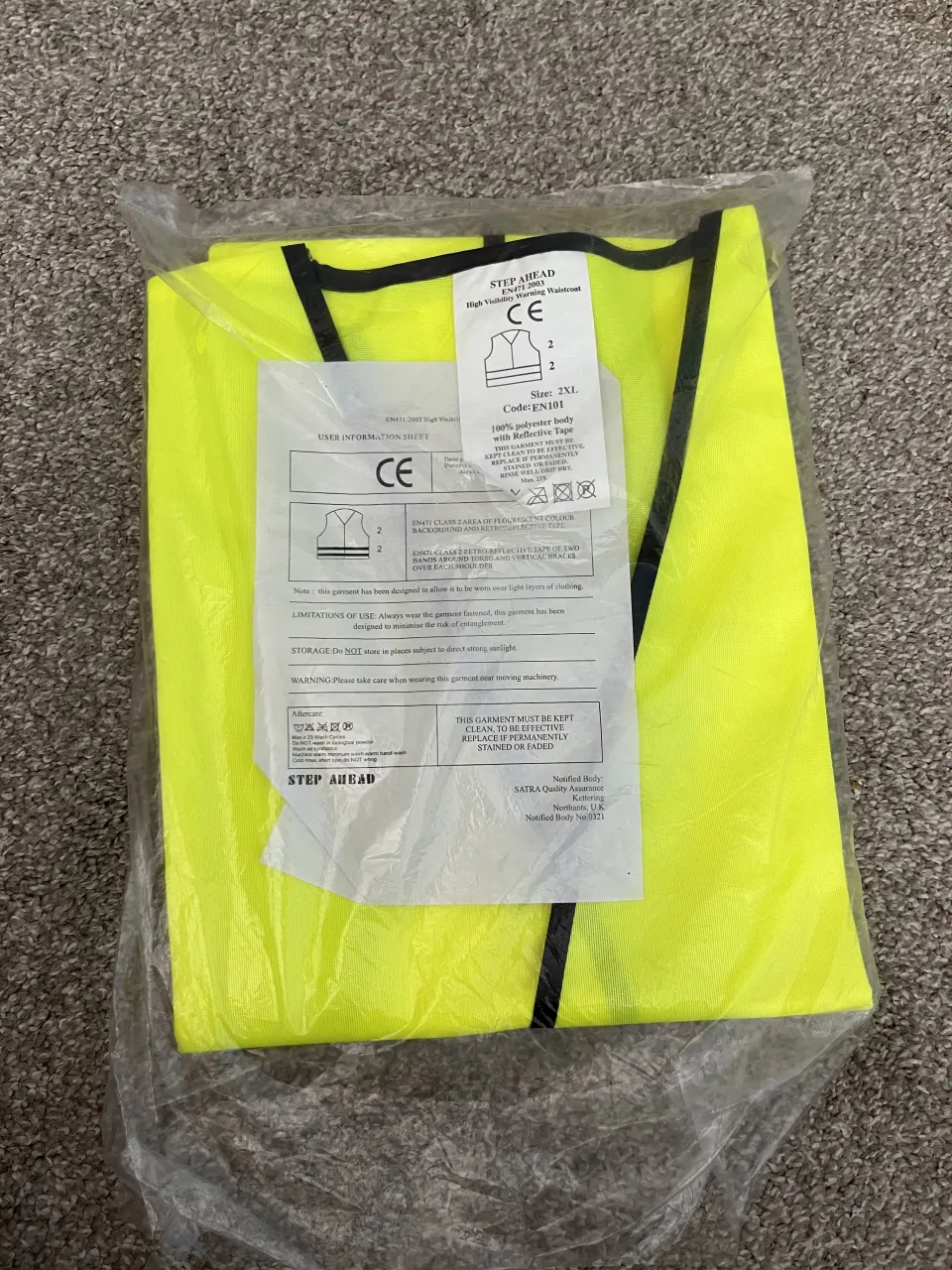4 x Step Ahead High Vis Waistcoats Universal Size Ideal For Car Boots, Market Stalls