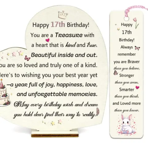 15 x 17th Birthday Gifts Inspirational for Girls L2337 sku-4703