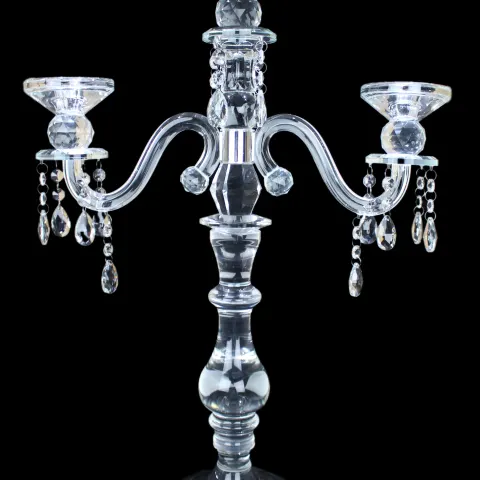 3 Branch Crystal Candelabra
