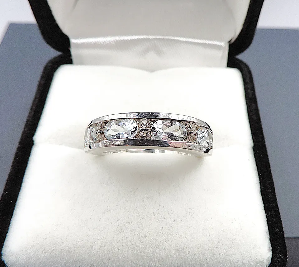 Sterling Silver Aquamarine Ring New With Gift Pouch
