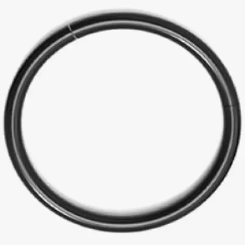 10 x Black 2PCS-20G(0.8mm) 7mm Hinged Snug Fit Nose Rings L14a