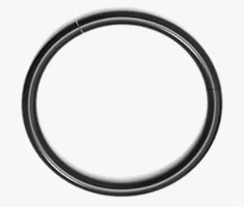 10 x Black 2PCS-20G(0.8mm) 7mm Hinged Snug Fit Nose Rings L14a