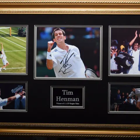 TIM HENMAN original signature presentation.