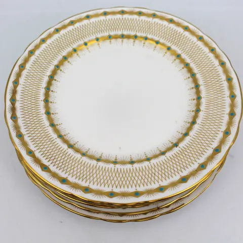 Set of 6 Tuscan Kensington Bejewelled Porcelain Plates