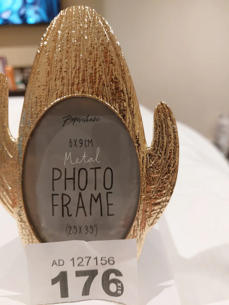 Gold photoframes from Paperchase RRP £12 each.  Set of 4