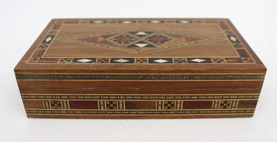 Decorative Inlaid Marquetry Wooden Box