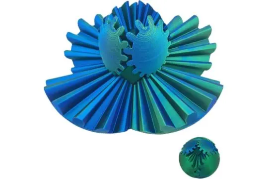 17 x Gear Ball Fidget,3D Printed Sphere Puzzle L4