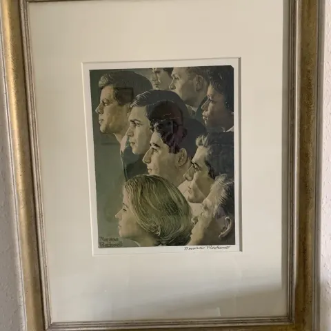 Norman Rockwell Hand-Signed Dedicated Anniversary of JFK’s Peace Corps