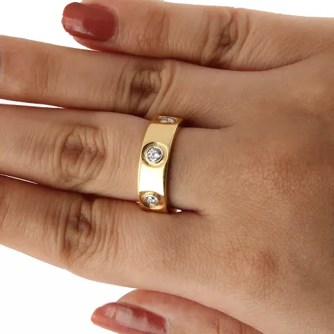 18 K / 750 Yellow Gold Eternity Diamond Band Ring