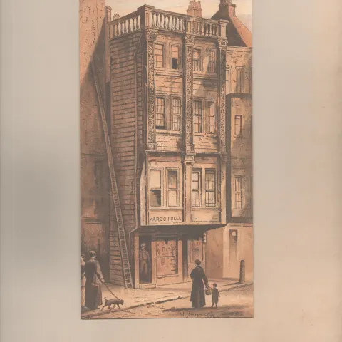 Old House, Aldgate Antique 1888 Views of London.