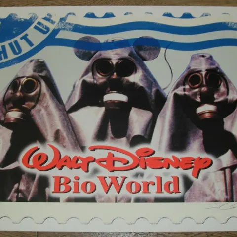 James Cauty - Walt Disney Bio World - America Shut Up -SIGNED EDITION No. 20/34 (2006) - EARLY RARE