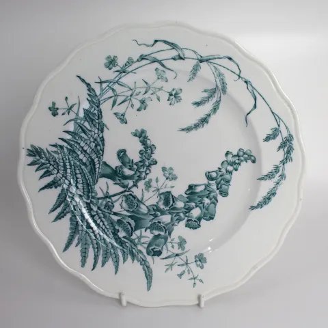 Victorian Ironstone Plate by Brown Westhead Moore & Co. c.1882
